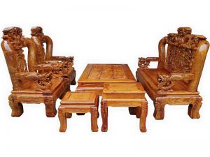 bàn ghế phòng khách gỗ tự nhiên