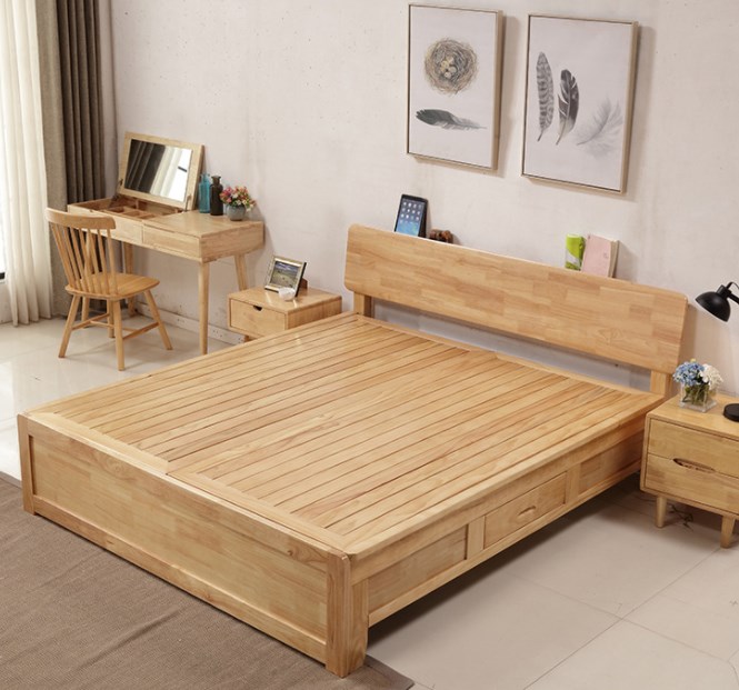 Giường ngủ gỗ tự nhiên siêu bền
