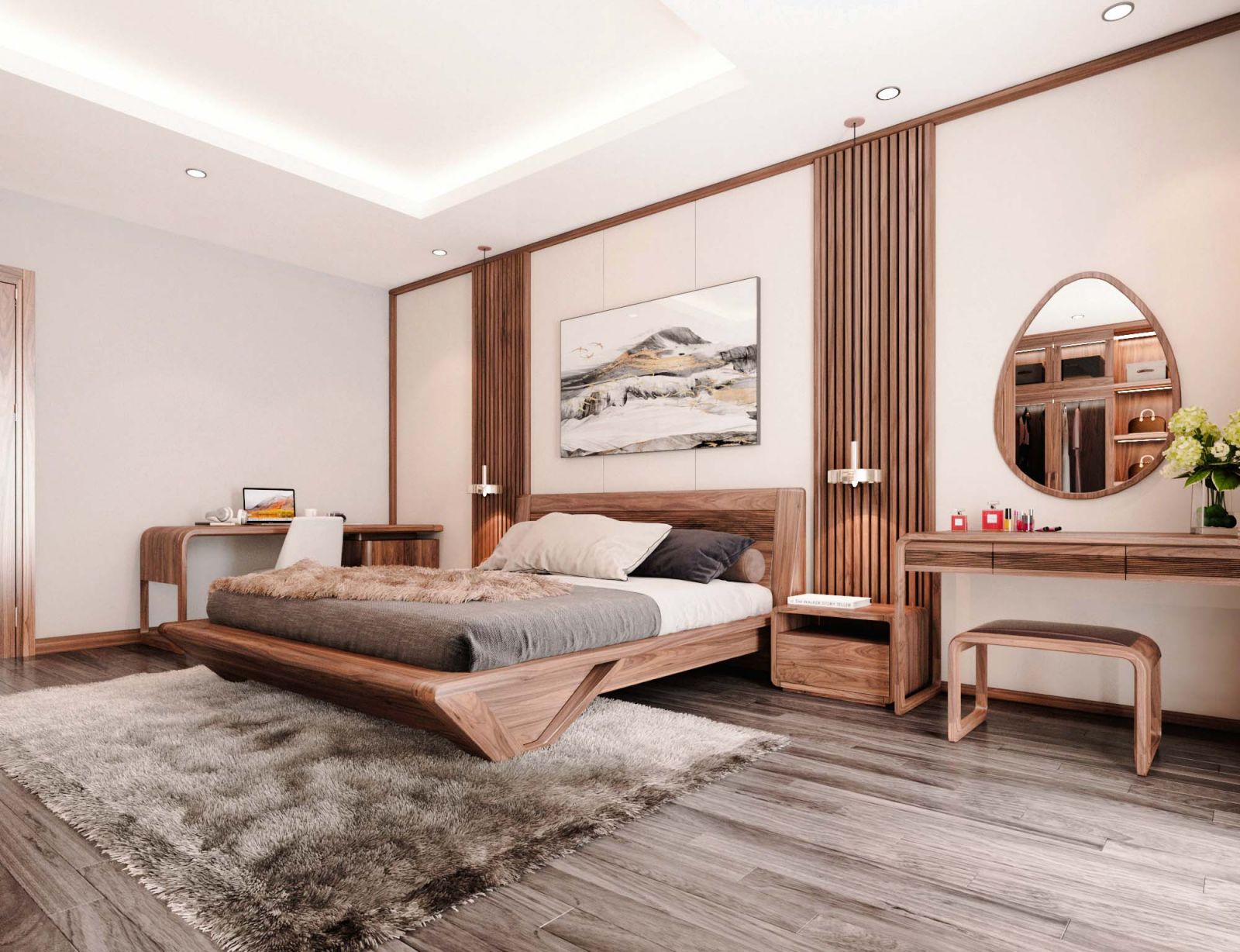 nội thất gỗ tự nhiên cho phòng ngủ